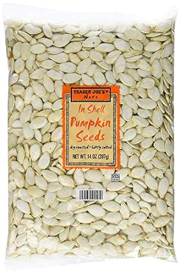 Trader Joe's In Shell Pumpkin Seeds Dry Roasted Lightly Salted 14 oz (Pack of 2) 137312849
