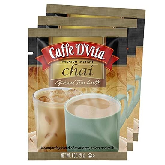 Caffe D’Vita Spiced Chai Latte Mix - Tea Powder Gluten Free No Cholesterol Hydrogenated Oils Trans Fat 1 Oz Packets 12-Pack 152623756 Caffe D’Vita Spiced Chai Latte Mix - Tea Powder Gluten Free No Cholesterol Hydrogenated Oils Trans Fat 1 Oz Packets 12-Pack 152623756