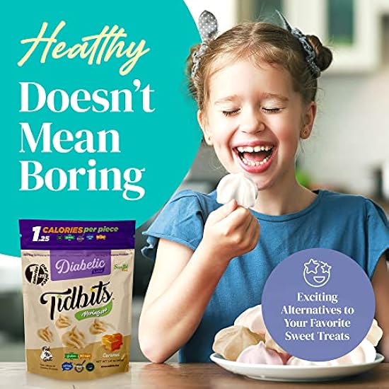 TIDBITS FUN BITES Meringues Caramel Flavor DIABETIC 12 Pack, Low Carb
