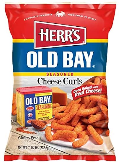 Herr's Old Bay Seasoned Cheese Curls, 4-Pack Sharing Size Bags 204028521 Herr's Old Bay Seasoned Cheese Curls, 4-Pack Sharing Size Bags 204028521