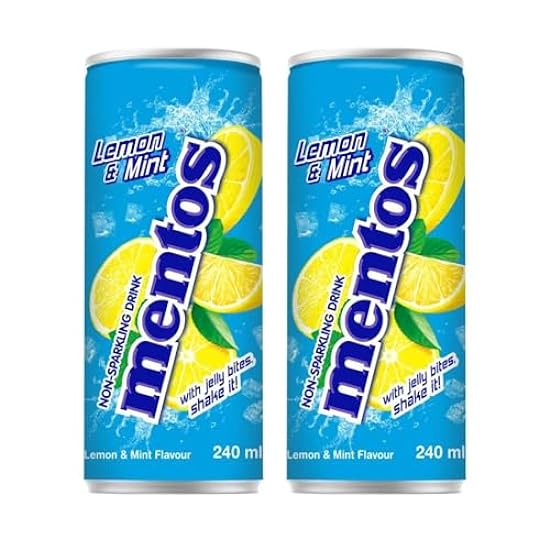 Mentos Non-Sparkling Drink Lemon And Mint, 2 x 240ml/8.12 fl. oz (Shipped from Canada) 315564645 Mentos Non-Sparkling Drink Lemon And Mint, 2 x 240ml/8.12 fl. oz (Shipped from Canada) 315564645