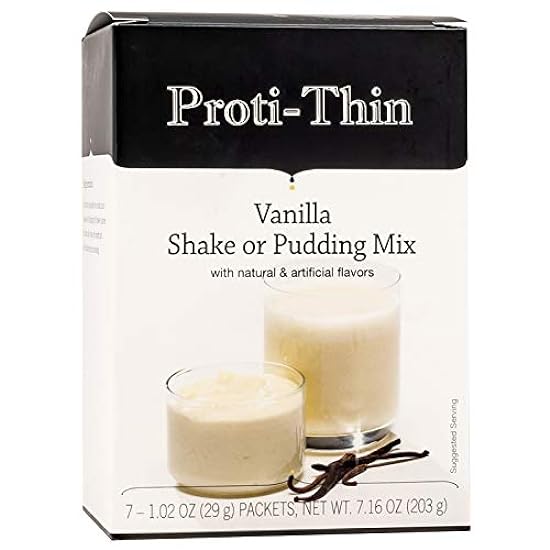 Proti-Thin High Protein Creamy Vanilla Pudding/Shake Mix 15g Low Calorie Carb Fat Sugar No Gluten Ingredients Aspartame Free KETO Friendly Ideal Compatible 7/Box 363869137 Proti-Thin High Protein Creamy Vanilla Pudding/Shake Mix 15g Low Calorie Carb Fat Sugar No Gluten Ingredients Aspartame Free KETO Friendly Ideal Compatible 7/Box 363869137