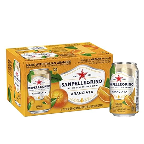Sanpellegrino, Orange Italian Sparkling Drinks, 11.15 Fl Oz Cans, 6 Pack 481345456 Sanpellegrino, Orange Italian Sparkling Drinks, 11.15 Fl Oz Cans, 6 Pack 481345456