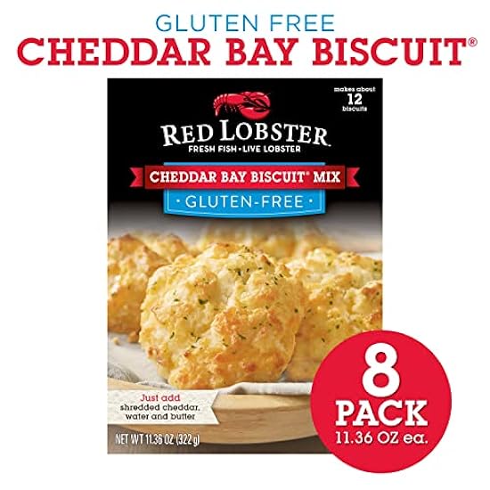 Red Lobster Cheddar Bay Biscuits Mix, Gluten-Free, 11.36-Ounce Boxes (Pack of 8) 530860913