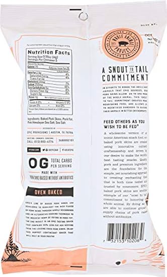 EPIC PROVISIONS Oven Baked Himalayan Sea Salt Pork Rinds, 2.5 OZ 645203722