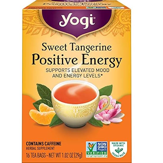 Yogi Sweet Tangerine Positive Energy Tea - 16 Bags per Pack 4 Packs Organic Includes Black Leaf Yerba Mate Ashwagandha Root & More 69284157 Yogi Sweet Tangerine Positive Energy Tea - 16 Bags per Pack 4 Packs Organic Includes Black Leaf Yerba Mate Ashwagandha Root & More 69284157