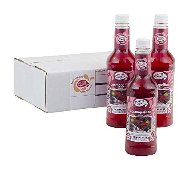Master of Mixes Cosmopolitan Drink Mix, Ready To Use, 1 Liter Bottle (33.8 Fl Oz), Pack of 3 773289689 Master of Mixes Cosmopolitan Drink Mix, Ready To Use, 1 Liter Bottle (33.8 Fl Oz), Pack of 3 773289689
