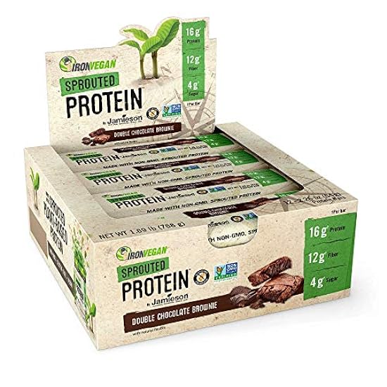 Iron Vegan Sprouted Plant Based Protein Bars by Jamieson - No Dairy; Lactose; Gluten-free; Complete Amino Acid Profile; Non-GMO Project Verified Double Chocolate Flavor 12 pack EXP.801713841 Iron Vegan Sprouted Plant Based Protein Bars by Jamieson - No Dairy; Lactose; Gluten-free; Complete Amino Acid Profile; Non-GMO Project Verified Double Chocolate Flavor 12 pack EXP.801713841