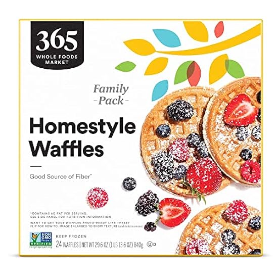 365 by Whole Foods Market, Waffles Homestyle Famly Pack, 29.6 Ounce 873732578 365 by Whole Foods Market, Waffles Homestyle Famly Pack, 29.6 Ounce 873732578