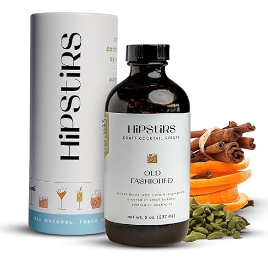 HipStirs Old Fashioned Mix - Our Syrup uses Real Blood Orange Bitters for Cocktails to Make a Perfect Cocktail 8 Fl Oz 929702308 HipStirs Old Fashioned Mix - Our Syrup uses Real Blood Orange Bitters for Cocktails to Make a Perfect Cocktail 8 Fl Oz 929702308