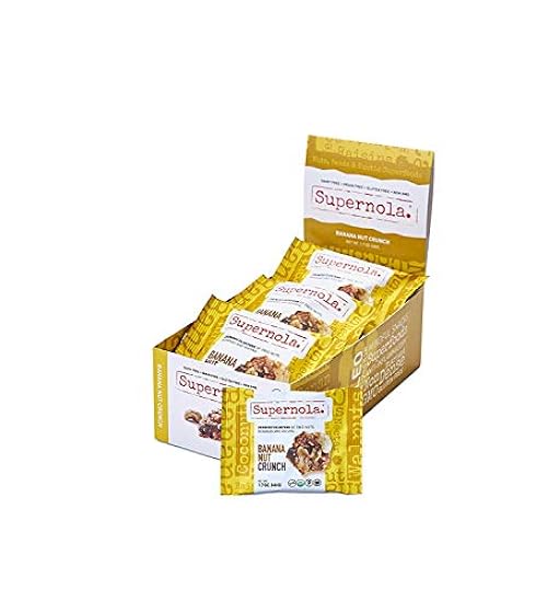 Supernola Superfood Clusters Plant-Based Protein Delicious Fruits Nuts & Seeds Gluten-free Organic Paleo Snack Crunch with Bananas Cashews Walnuts Coconut 1.7 Oz Bag Pack of 8 … 983868015